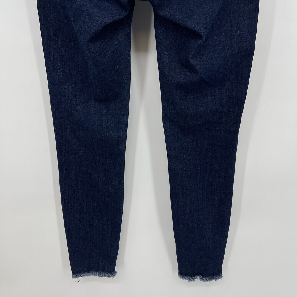 Mavi Adrianna Ankle Mid Rise Super Skinny Raw Hem Jeans Size 25 Dark Wash - Picture 7 of 11